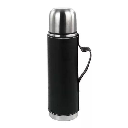 Mr. Coffee 23oz Stainless Steel Thermal Travel Bottle in Leatherette