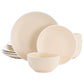 Spice by Tia Mowry Creamy Tahini Matte Orange 12 Pc Stoneware Dinnerware Set