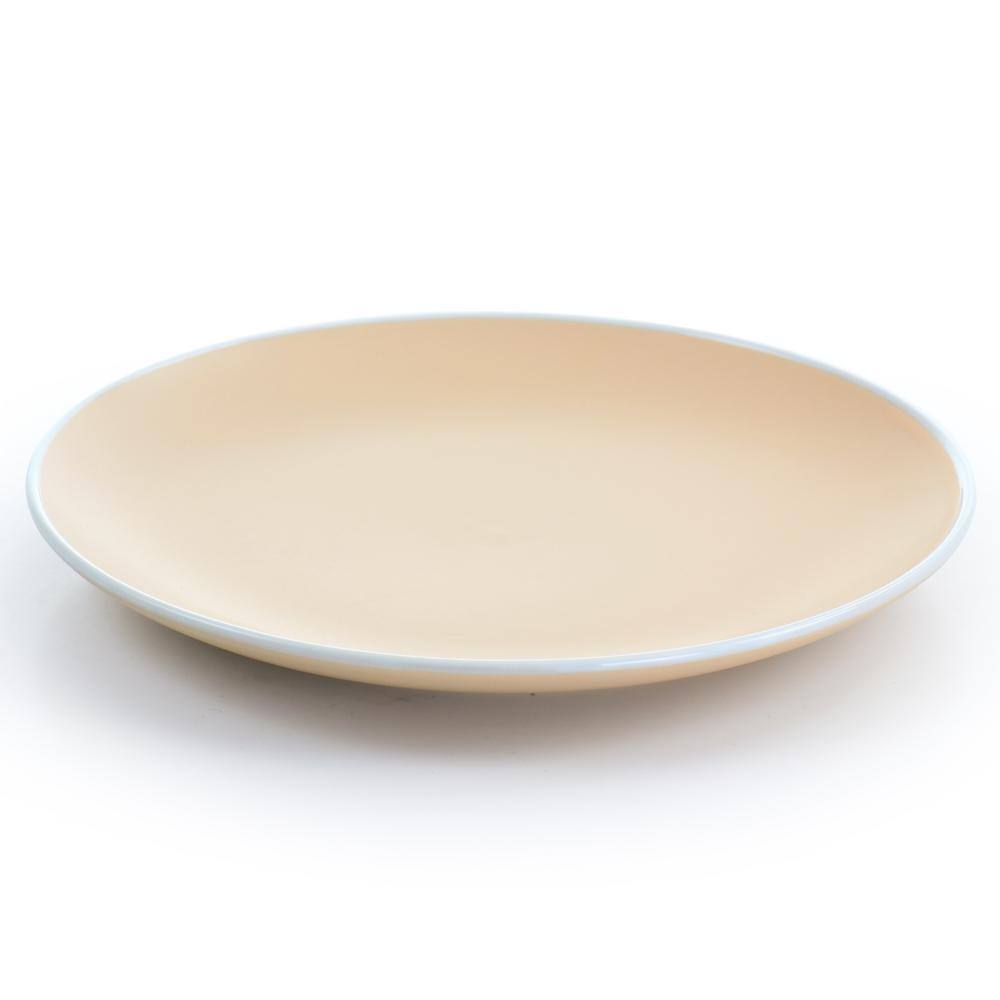 Spice by Tia Mowry Creamy Tahini Matte Orange 12 Pc Stoneware Dinnerware Set