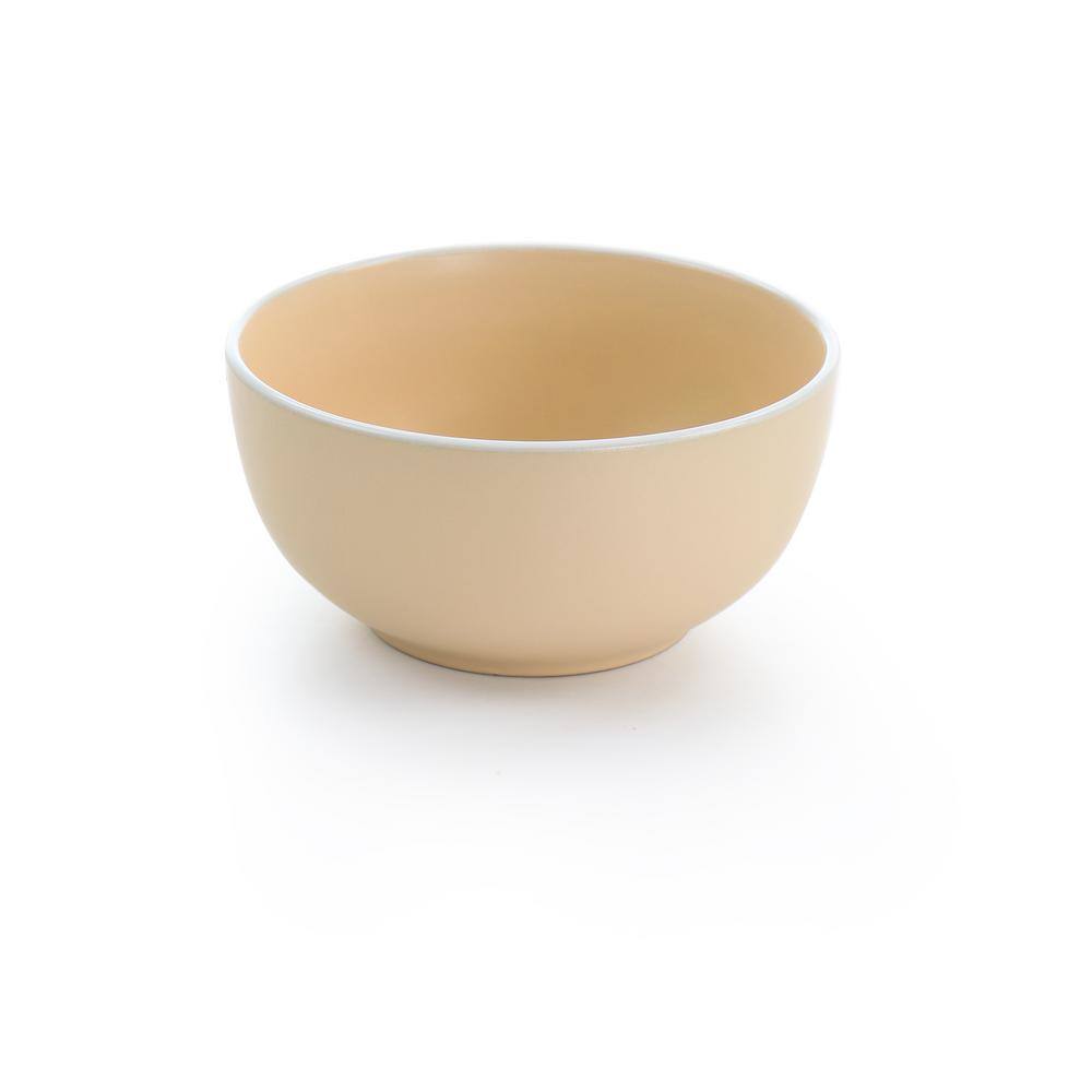 Spice by Tia Mowry Creamy Tahini Matte Orange 12 Pc Stoneware Dinnerware Set