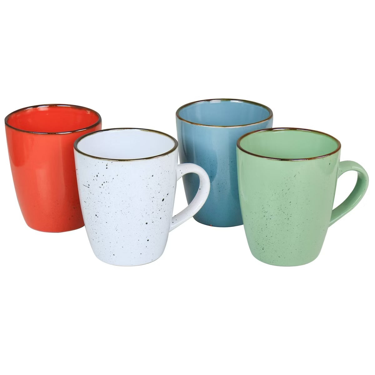 Elama Evelyn 20 Pc Round Stoneware Dinnerware Dish Set for 4 in Assorted Colors