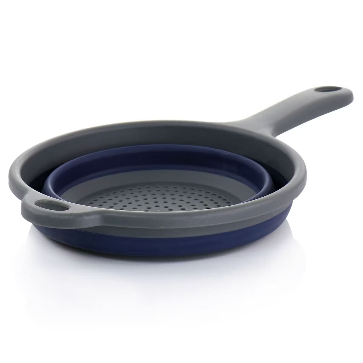 Oster Bluemarine Collapsible Navy Blue Colander w Handle