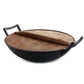 General Store Addlestone 2 Piece 14" Heavy Duty Cast Iron Wok w Wood Lid