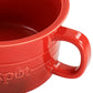 Crock Pot Appleton 4 Piece 24 oz Red Stoneware Soup Mug Set w Handles