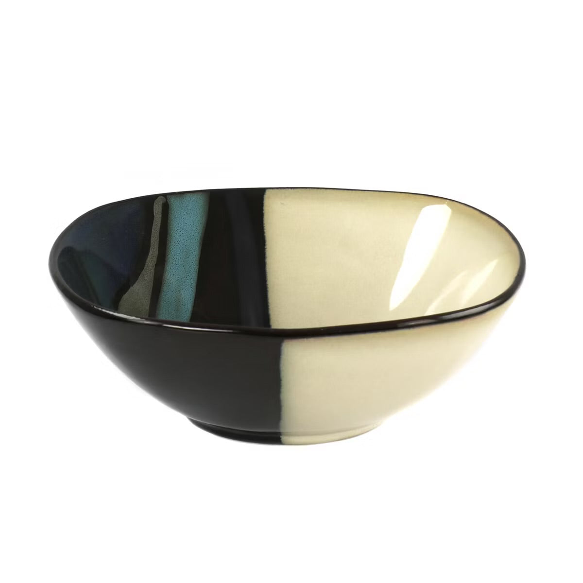 Hometrends Althea 12 Piece Teal Soft Square Stoneware Dinnerware Set