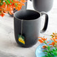 Our Table Landon Gray 4 Piece 15 oz Round Stoneware Mug Set Truffle
