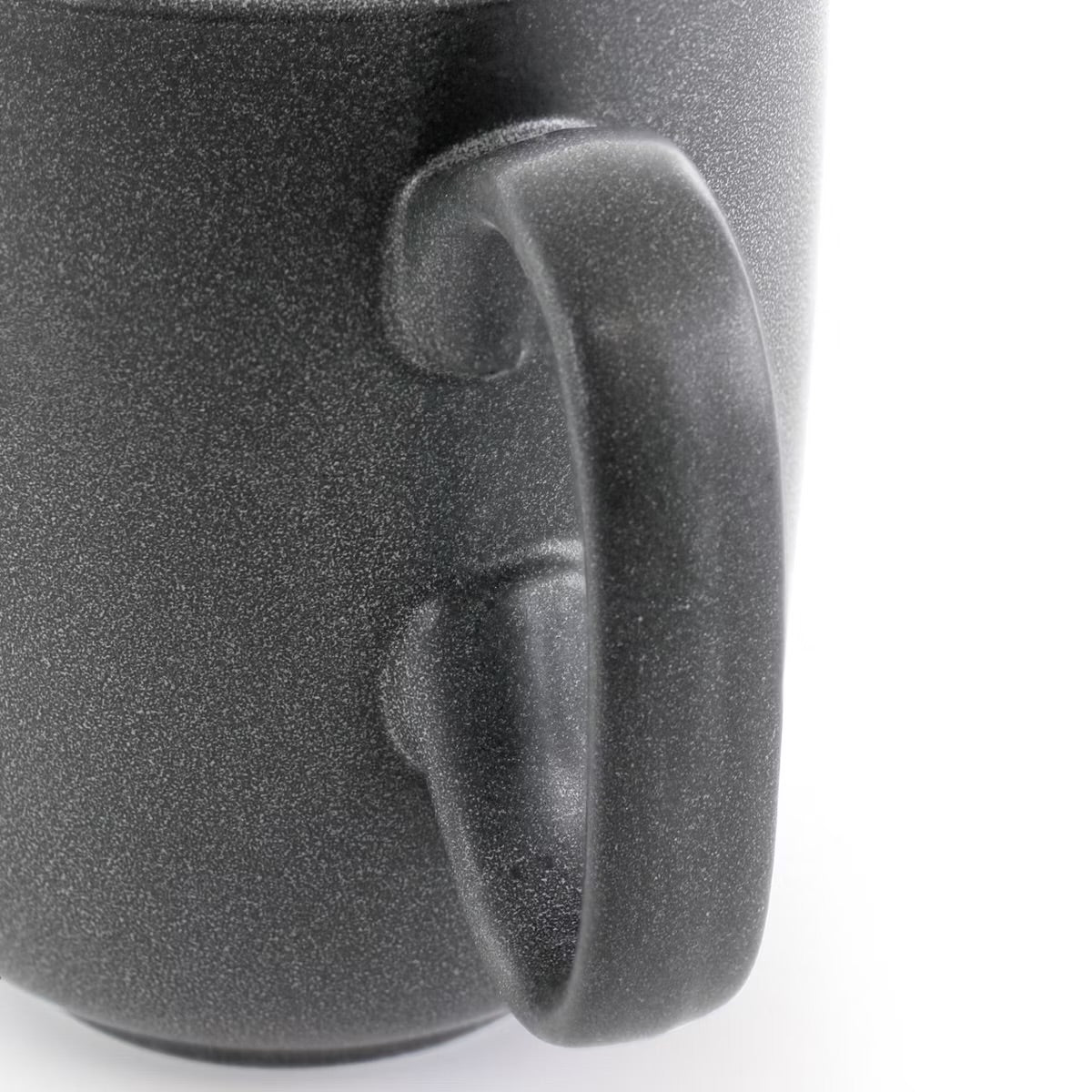 Our Table Landon Gray 4 Piece 15 oz Round Stoneware Mug Set Truffle