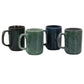 Mr. Coffee Sidewalk Blues 18 oz 4 Piece Stoneware Mug Set Assorted Colors