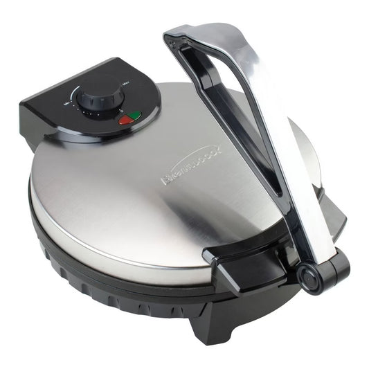 Brentwood 12" Stainless Steel 1200W Nonstick Electric Tortilla Maker