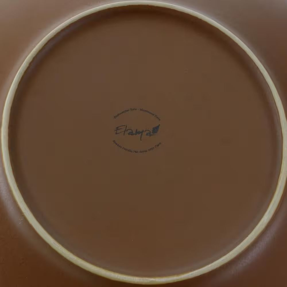 Elama 16 Piece Majestic Elk Rustic Taupe Stoneware Complete Dinnerware Set For 4