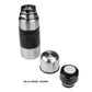 Brentwood 500 mL 16.9 oz Vacuum Stainless Steel Thermal Flask Coffee Thermo