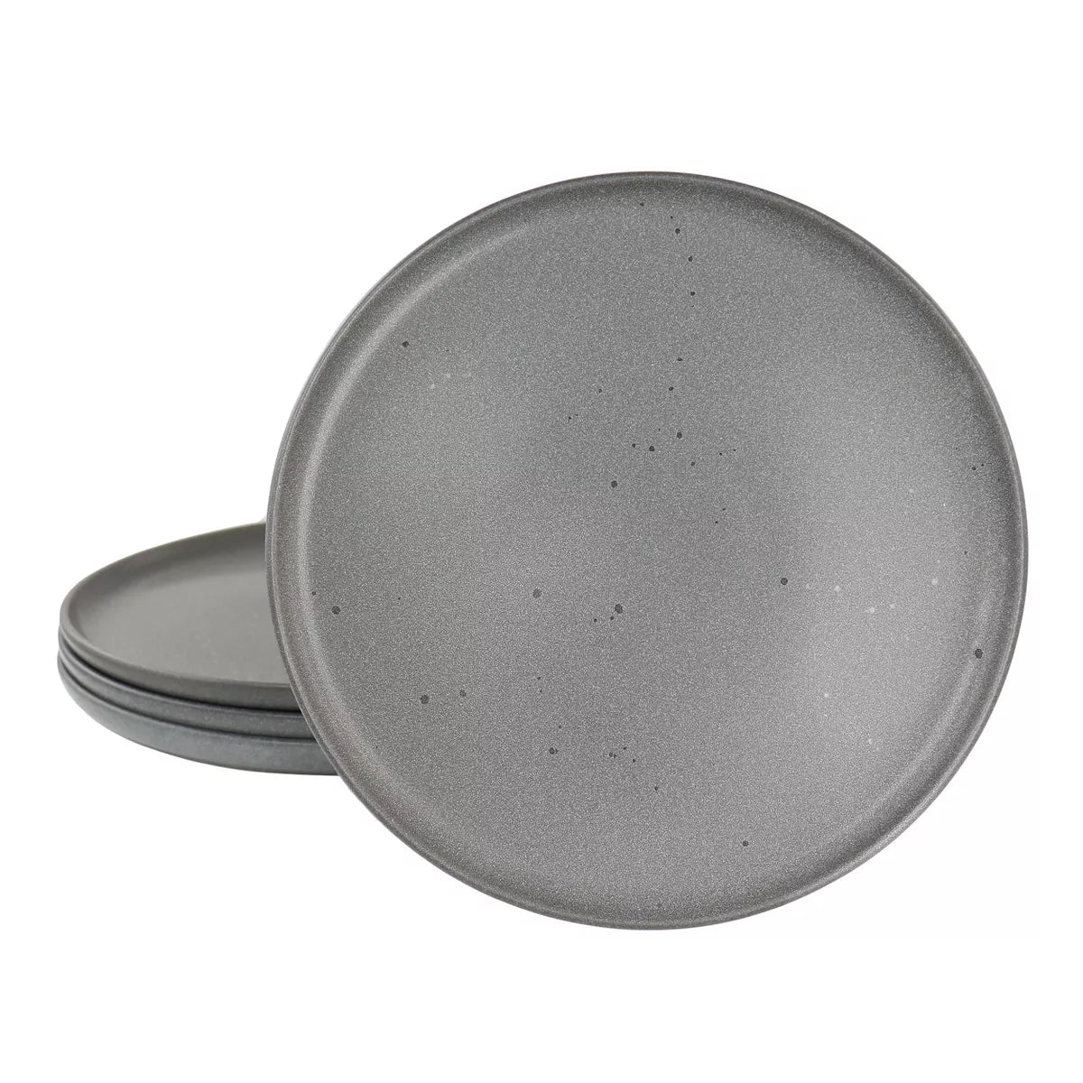 Our Table Landon 4 Piece 8.4" Round Stoneware Salad Plate Set in Truffle
