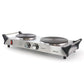 Better Chef Portable Stainless Steel Solid Element Double Electric Burner