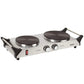 Better Chef Portable Stainless Steel Solid Element Double Electric Burner