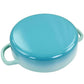 Crock Pot Artisan 5 Quart Enameled Cast Iron Braiser Pan w Lid in Gradient Aqua