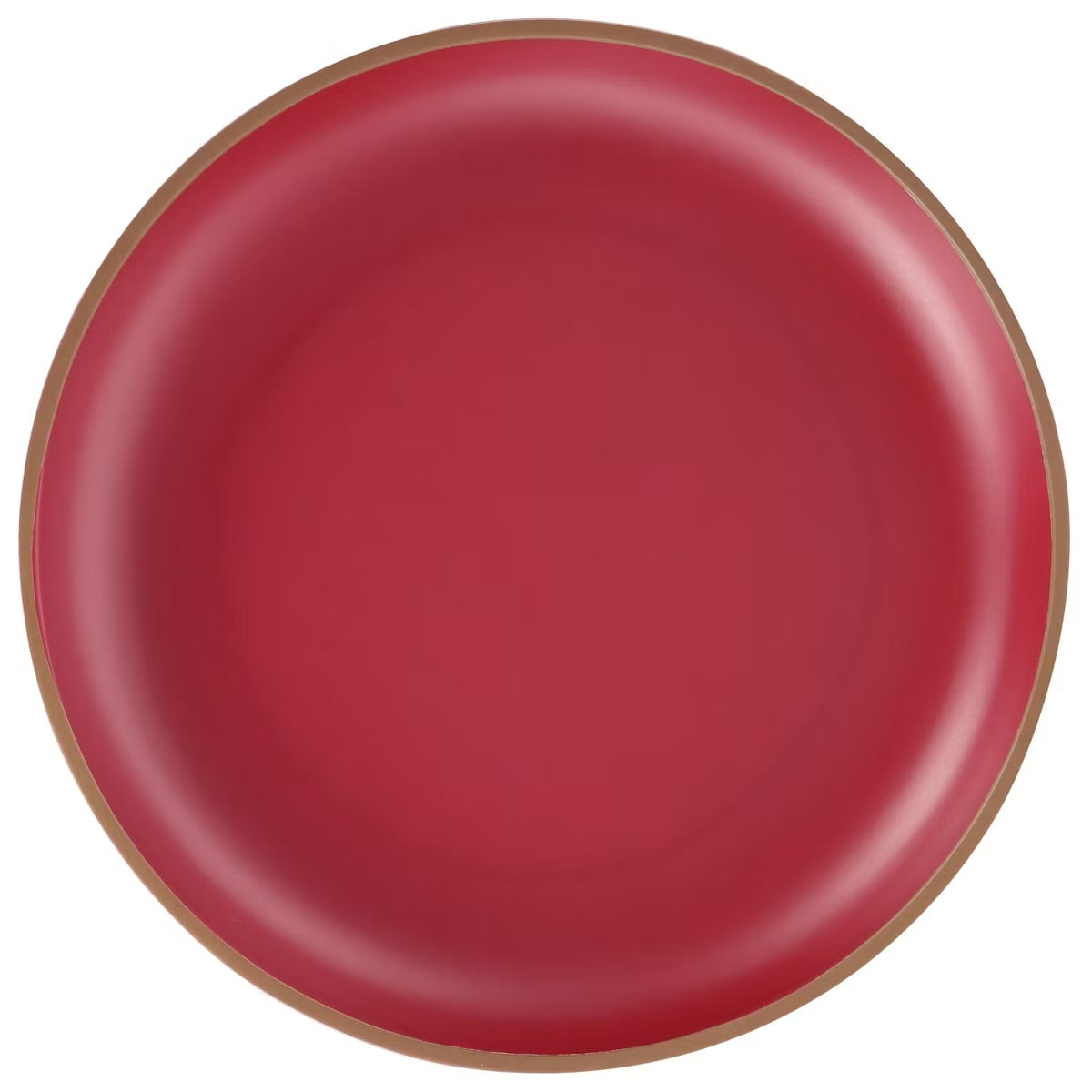 Gibson Home Rockabye Dark Pink 4 Piece Melamine Dinner Plate Set