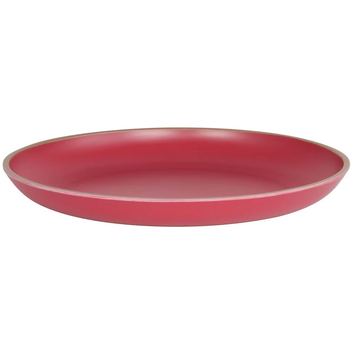 Gibson Home Rockabye Dark Pink 4 Piece Melamine Dinner Plate Set