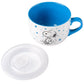 Peanuts Freckled Joy 25 oz Stoneware 4 Piece Soup Cup & Lid Set Assorted Colors