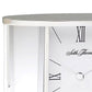 Seth Thomas White & Silver Glass Carriage Table Clock
