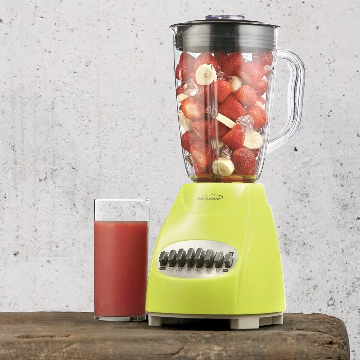Brentwood BPA-Free GREEN 350W 12 Speed + Pulse Blender JB-220G 50 oz Plastic Jar
