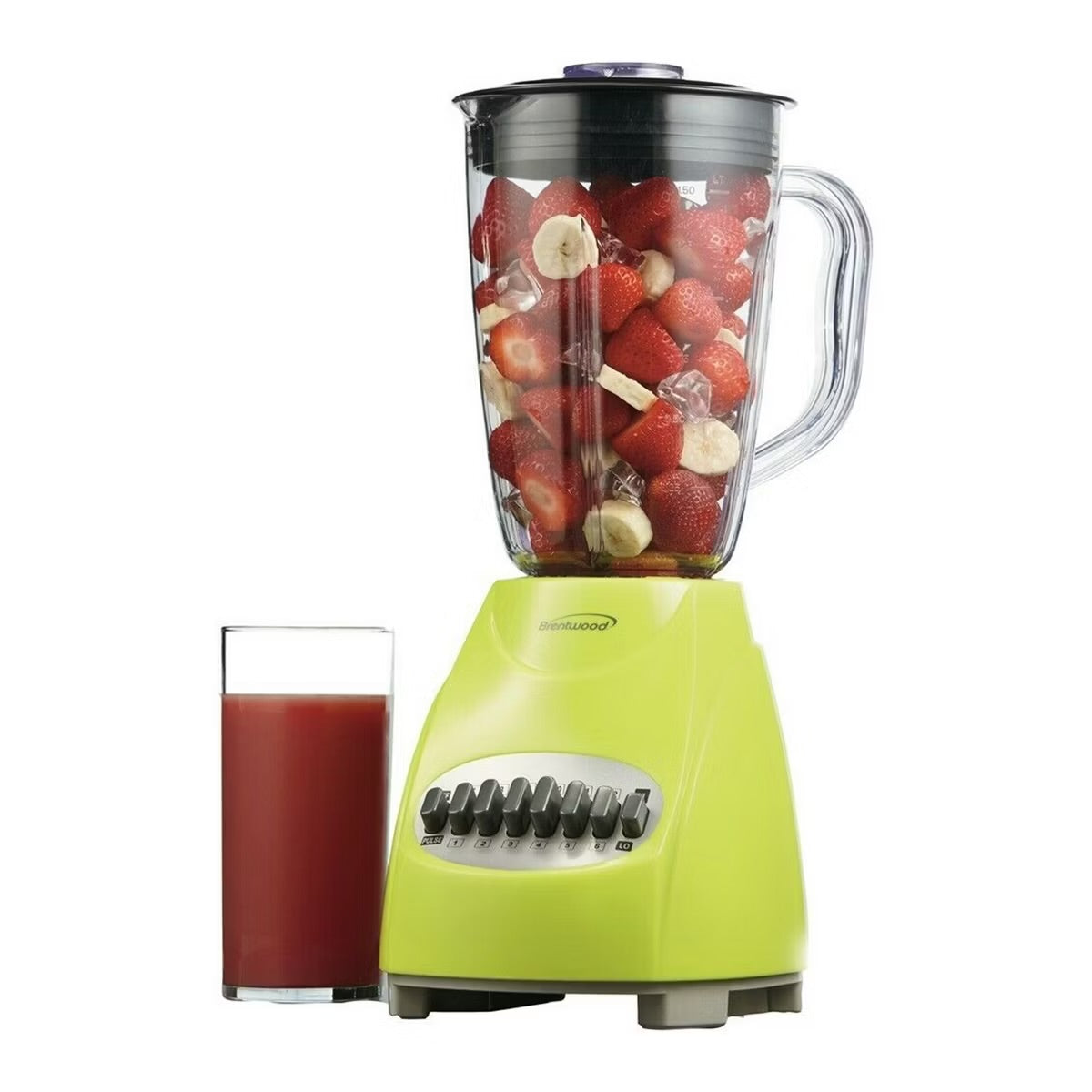 Brentwood BPA-Free GREEN 350W 12 Speed + Pulse Blender JB-220G 50 oz Plastic Jar