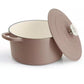 Crockpot Artisan Matte Dusty Pink 7 Quart Enameled Cast Iron Dutch Oven
