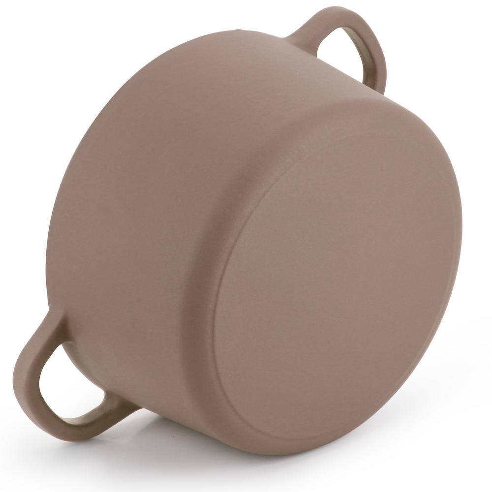 Crockpot Artisan Matte Dusty Pink 7 Quart Enameled Cast Iron Dutch Oven