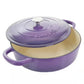 Crock-Pot Artisan 5 Quart Lavender Enameled Cast Iron Braiser Pan w Lid