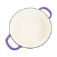Crock-Pot Artisan 5 Quart Lavender Enameled Cast Iron Braiser Pan w Lid
