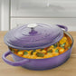 Crock-Pot Artisan 5 Quart Lavender Enameled Cast Iron Braiser Pan w Lid