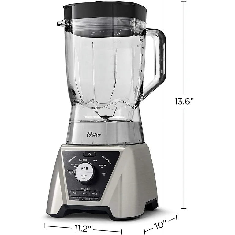 Oster 1200W Pro Blender with 64 oz Jar Texture Select Settings 2 Blend-N-Go Cups