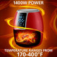 Brentwood Small 1400 Watt 4 Qt Electric Digital Air Fryer w Temperature Control