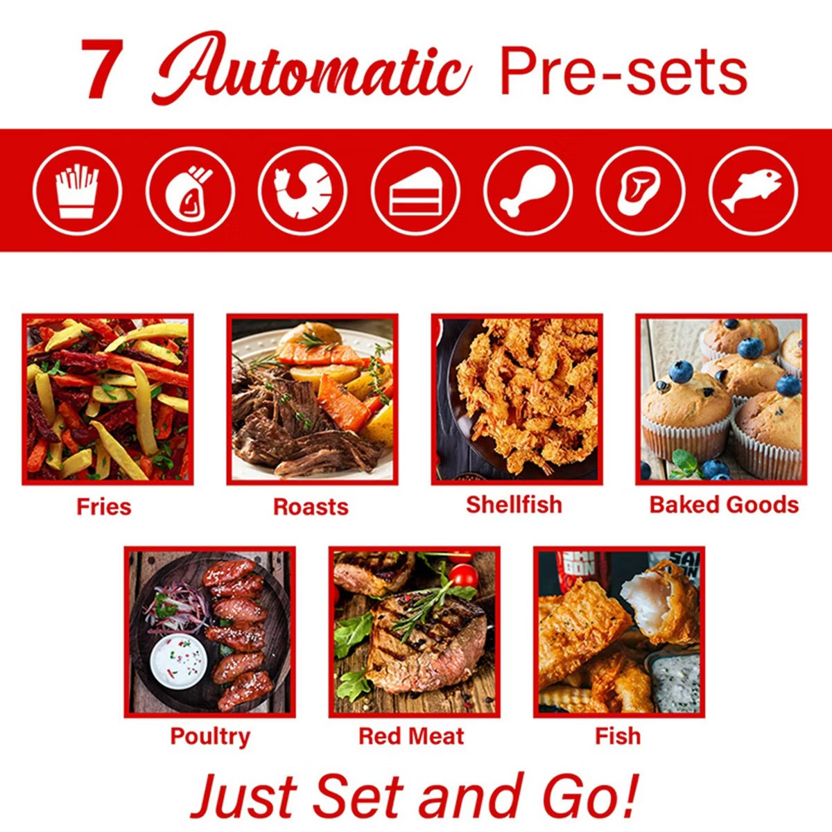 Brentwood Small 1400 Watt 4 Qt Electric Digital Air Fryer w Temperature Control