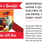 Brentwood Small 1400 Watt 4 Qt Electric Digital Air Fryer w Temperature Control