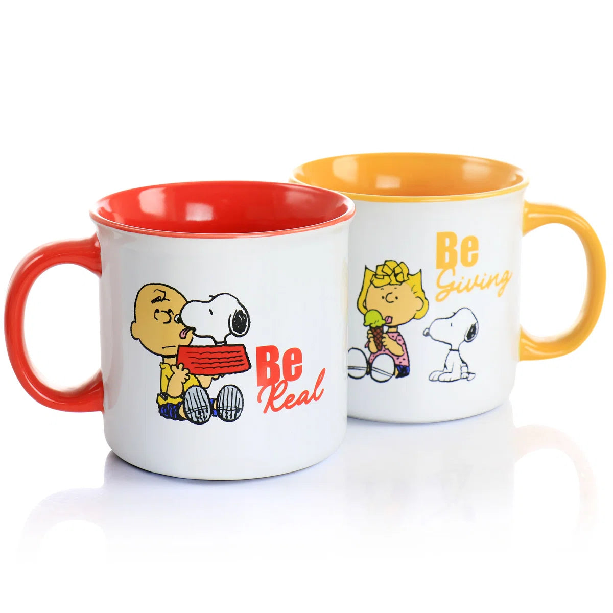 Peanuts Gentle Reminders Stoneware 4 Piece 21 oz Mug Set in Assorted Designs