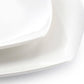 Gibson Elite Soho Lounge White 16 Piece Square Fine Ceramic Dinnerware Set