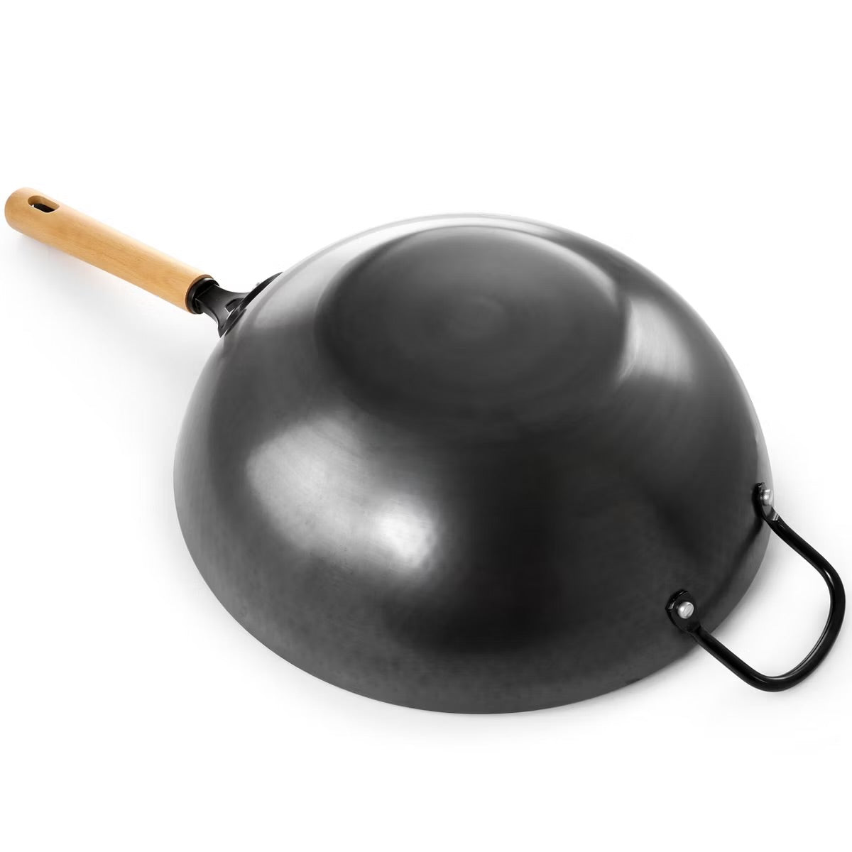 Oster Bressler 13.5” Nonstick Carbon Steel Wok w Wooden Handle