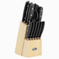 Oster Collister 15 Piece Stainless Steel Black Cutlery Set w Soft Grip Handle