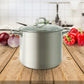 Oster Adenmore 12 Quart Stainless Steel Stock Pot w Tempered Glass Lid