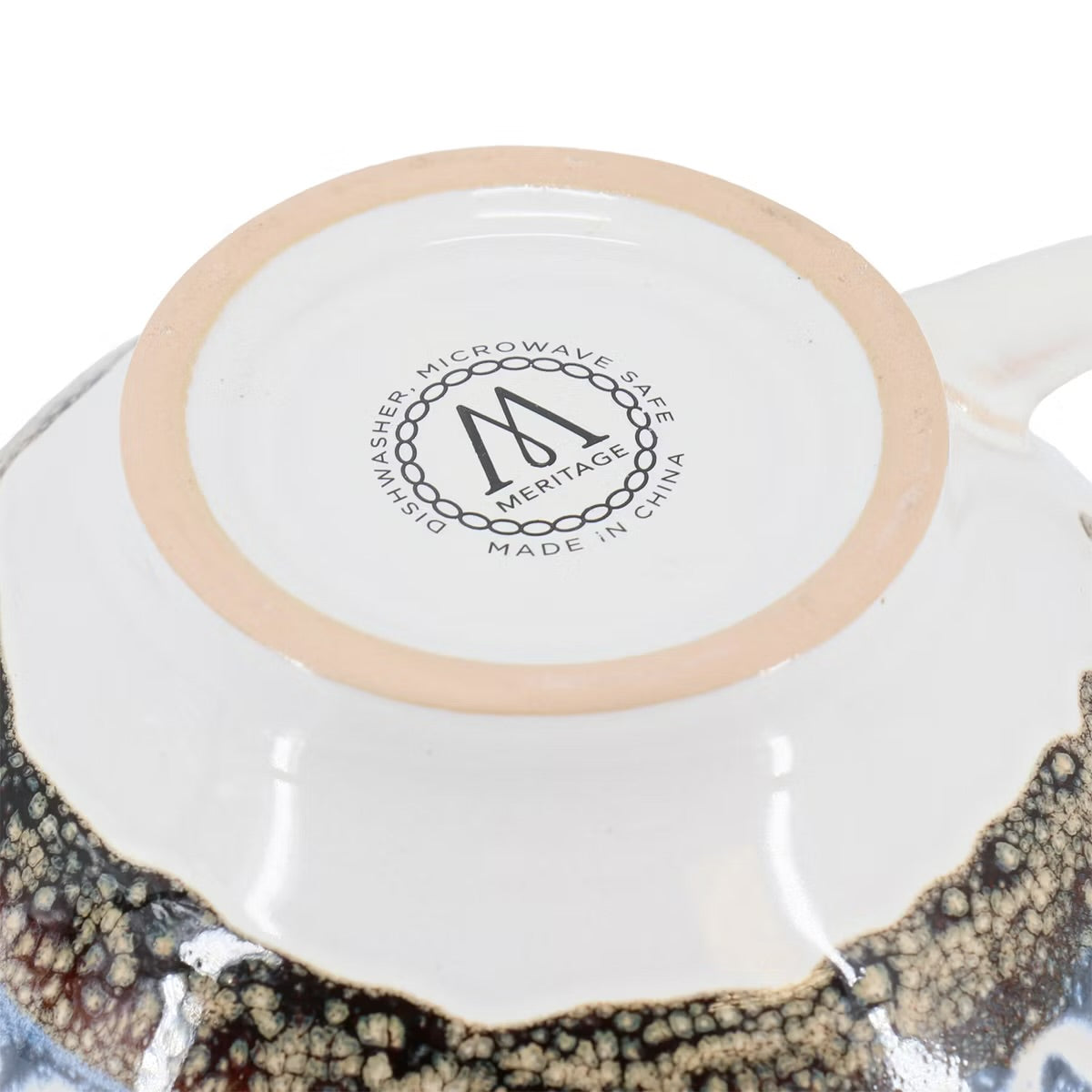 Meritage Otis 6 Piece Gray 27 oz Stoneware Soup Bowl w Handle Set