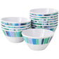 Gibson Home Tropical Sway Orleans 12 Piece 6" Melamine Bowl Set in Blue