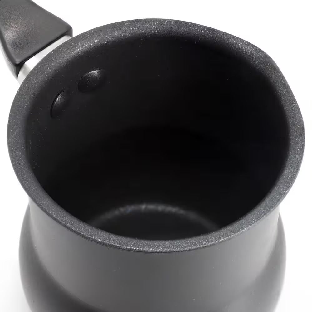 Better Chef 2.4 Cup Aluminum Black Nonstick Turkish Coffee Warmer w Cool Touch Handle