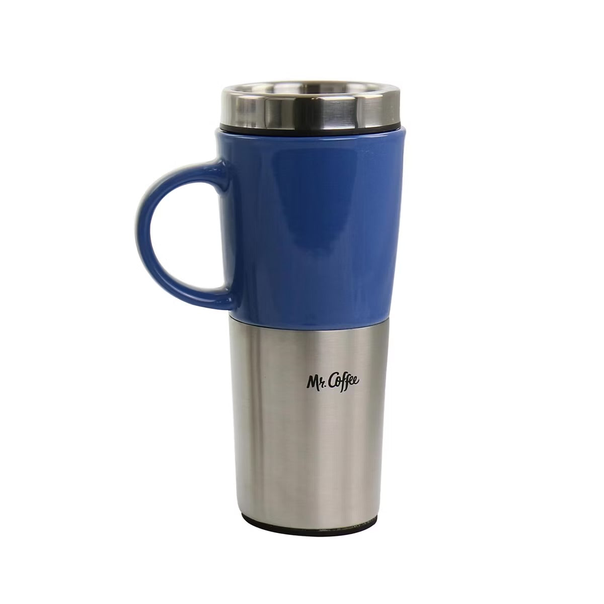 Mr. Coffee Travertine 16 oz Stoneware Stainless Steel Travel Mug Set of 3 w Lid