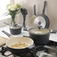 Oster Rooney 4.1 Qt / 4 L Ceramic Nonstick Cast Aluminum Gray Saute Pan w Lid