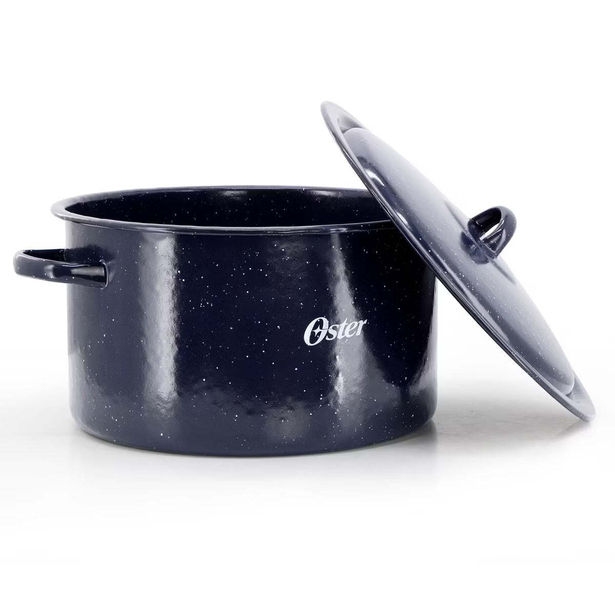 Oster Castillo 11 Quart Enamel on Steel Blue 12” Stock Pot w Lid