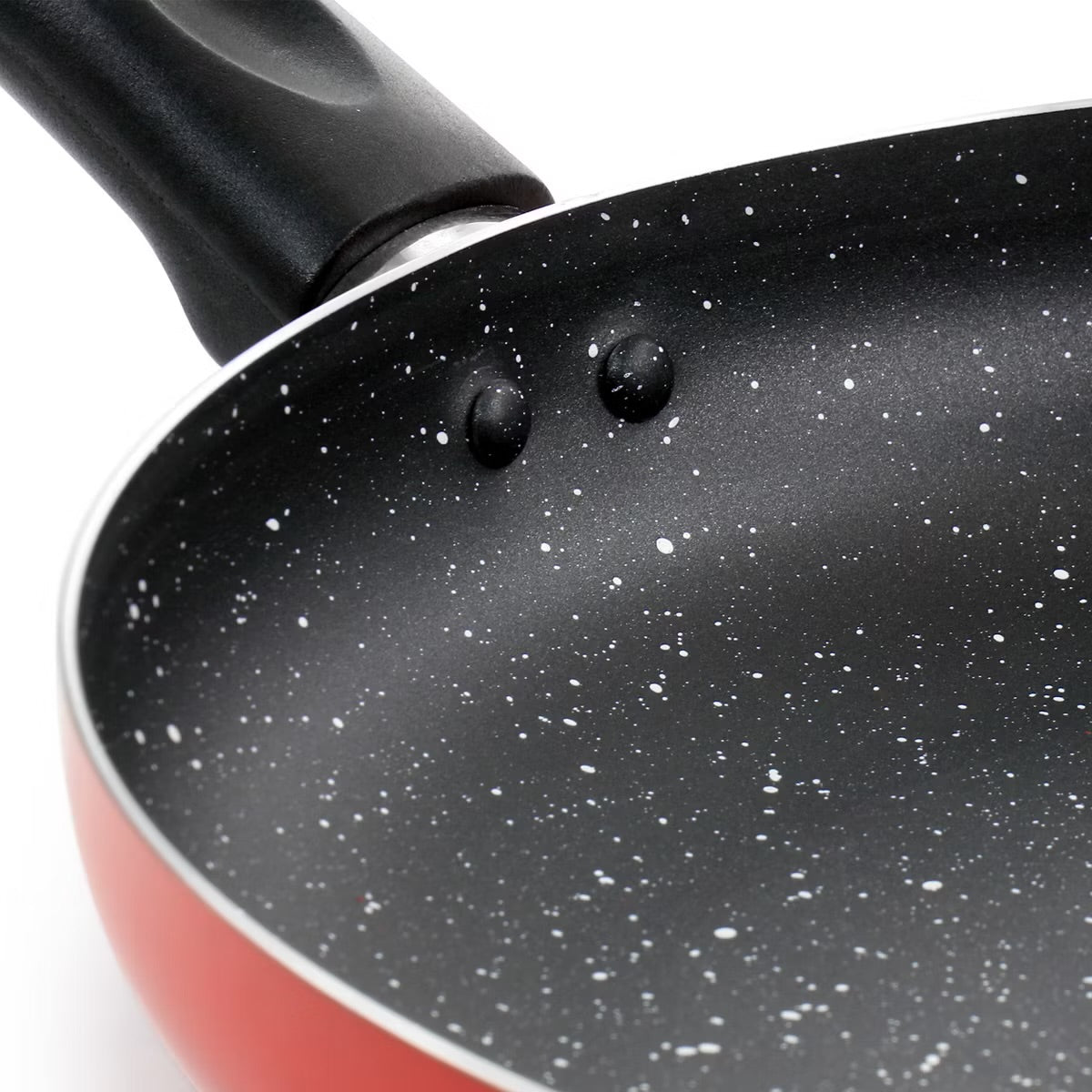 Oster Luneta 9.5" Speckled Aluminum Red Nonstick Frying Pan