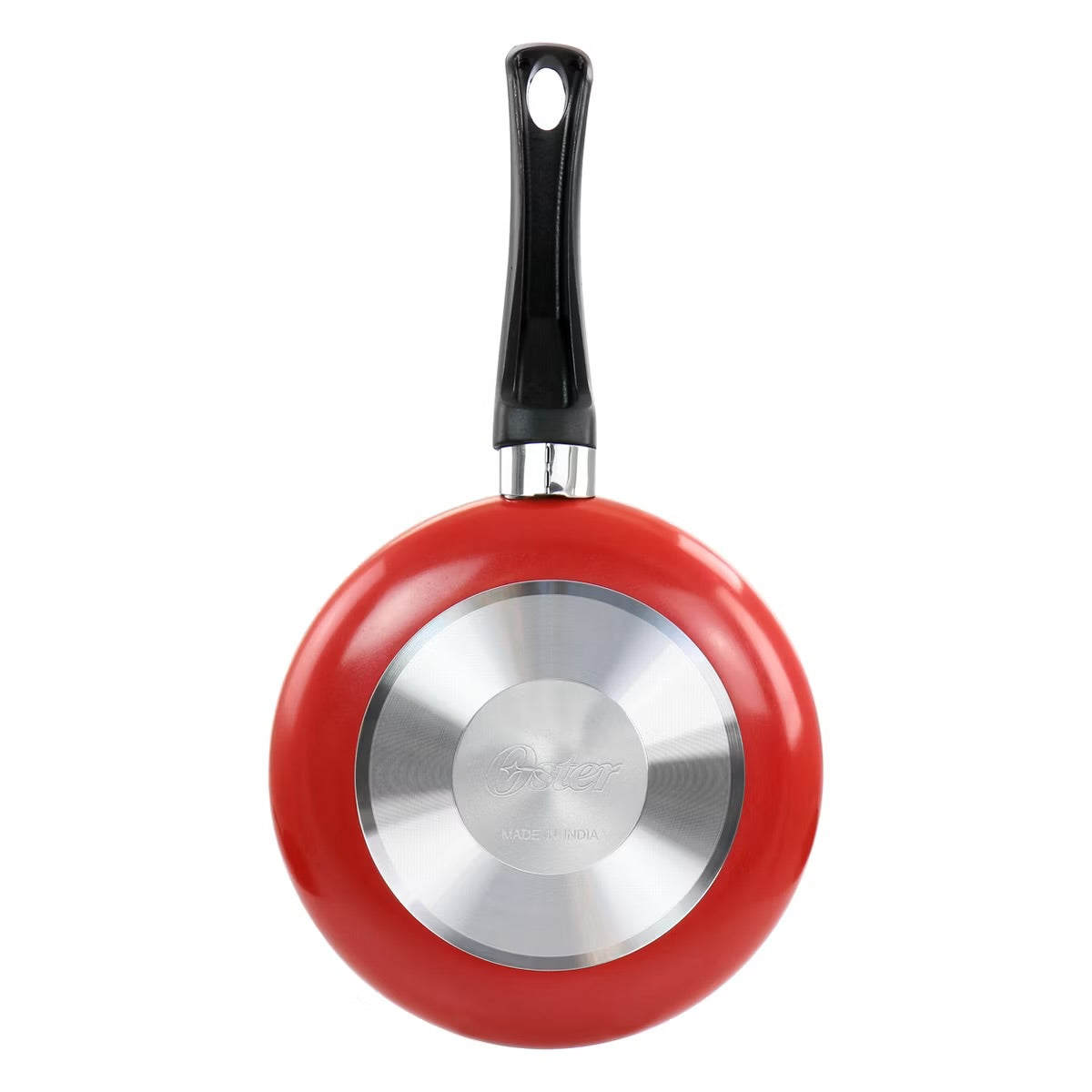 Oster Luneta 9.5" Speckled Aluminum Red Nonstick Frying Pan