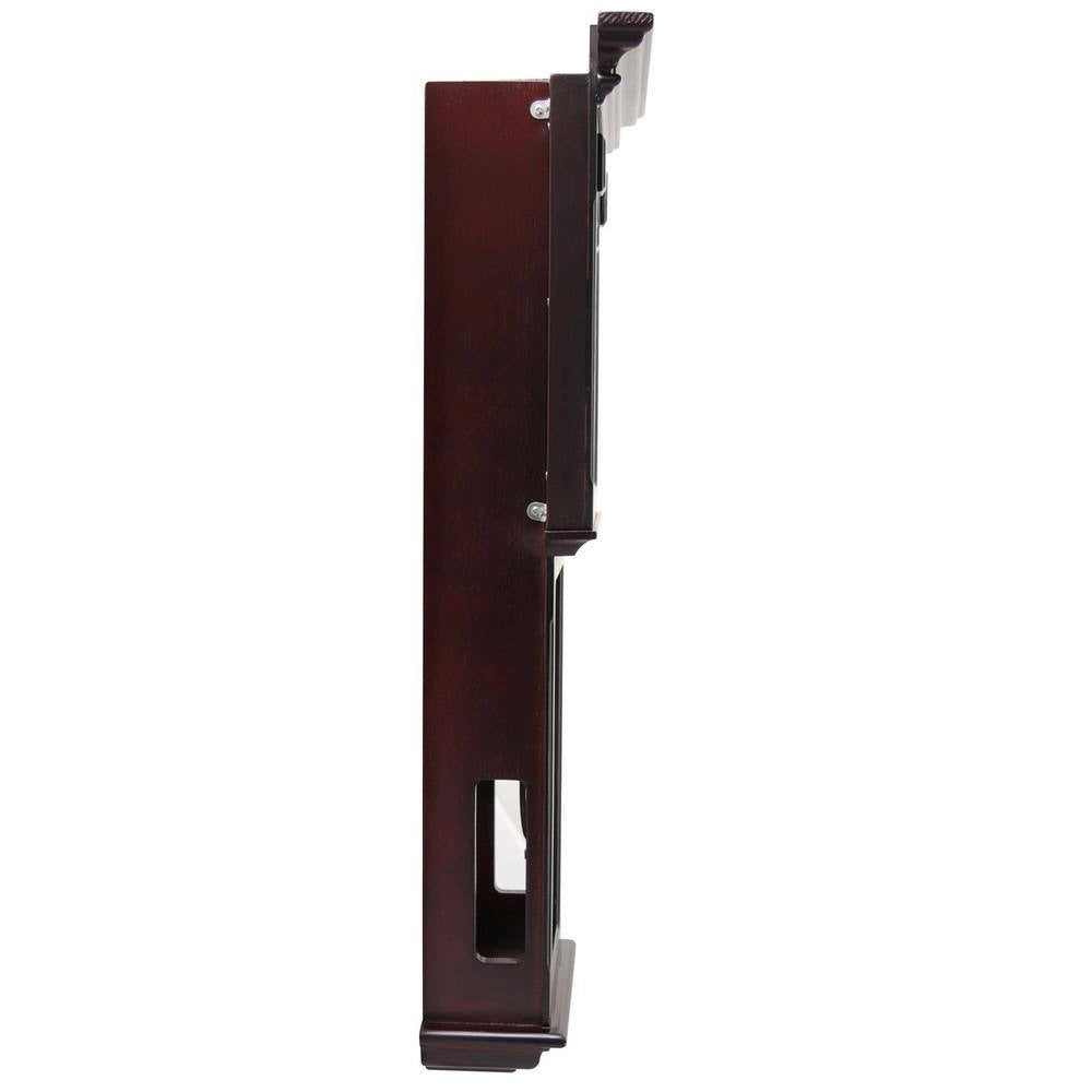 Bedford 23" Redwood Oak Wood Finish Wall Clock w Pendulum & Chimes