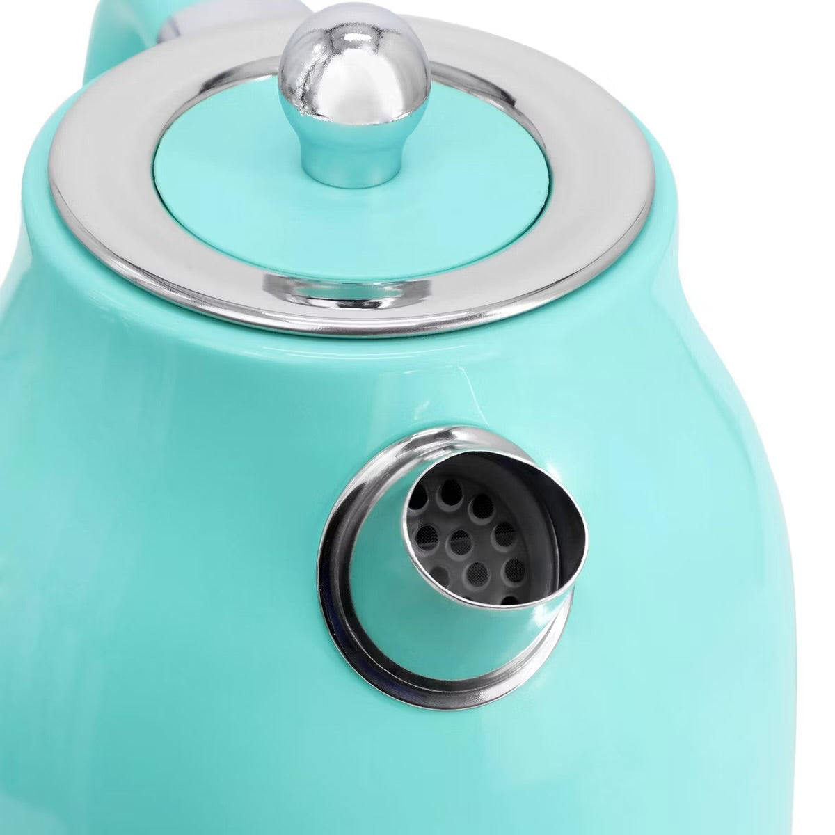 MegaChef 1.7 Liter Electric Tea Kettle & 2 Slice Toaster Combo in Turquoise