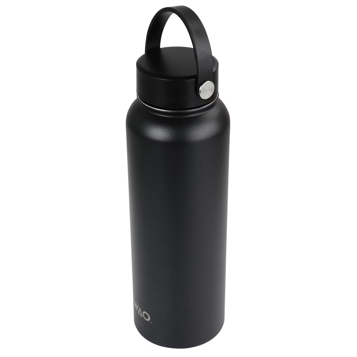 WAO 38 oz Matte Black 1.1 Liter Vacuum Insulated Thermal Bottle w Lid
